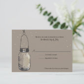 Fireflets carte RSVP & Mason Jar (Debout devant)