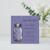Fireflies en Mason Jar slaan Datum op Save The Date (Staand voorkant)