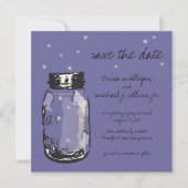 Fireflies en Mason Jar slaan Datum op Save The Date (Voorkant)