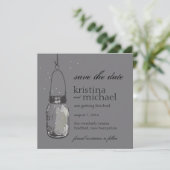 Fireflies en Mason Jar slaan Datum op Save The Date (Staand voorkant)