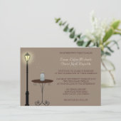 Fireflies en Mason Jar Wedding Invitation Kaart (Staand voorkant)