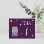 Fireflies et Mason Jar Heart Love Numéro de table (Debout devant)