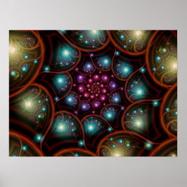 Fireflies fractal betoveren poster