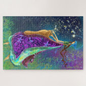 Fireflies Girl  Tekening Fantasy Fairytale Legpuzzel (Horizontaal)