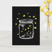 Fireflies Glas Jar Firefly Kaart (Gele Bloem)