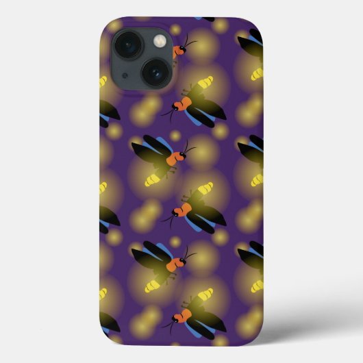 Fireflies Grafisch op Paars Case-Mate iPhone Case (Achterkant)