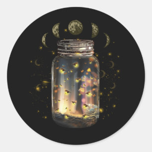Fireflies insecten in potje Firefly Lightning Inse Ronde Sticker