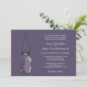 Fireflies & Mason Jar Invitations de mariage (Debout devant)