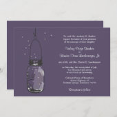 Fireflies & Mason Jar Invitations de mariage (Devant / Derrière)