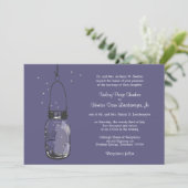 Fireflies & Mason Jar Invitations de mariage (Debout devant)