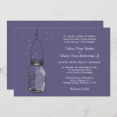 Fireflies & Mason Jar Invitations de mariage (Devant / Derrière)