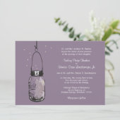 Fireflies & Mason Jar Invitations de mariage (Debout devant)