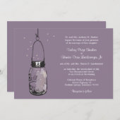 Fireflies & Mason Jar Invitations de mariage (Devant / Derrière)