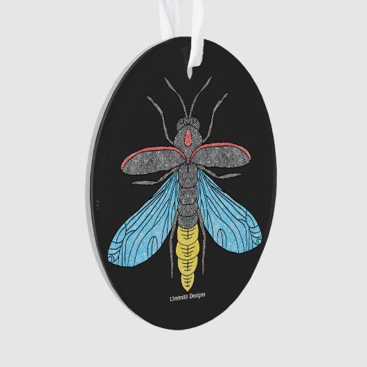 Firefly (black) - Acrylic Ornament (voorkant)