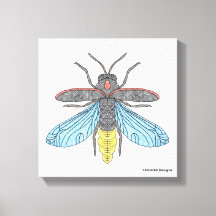 Firefly (blanc) - Impression de toile