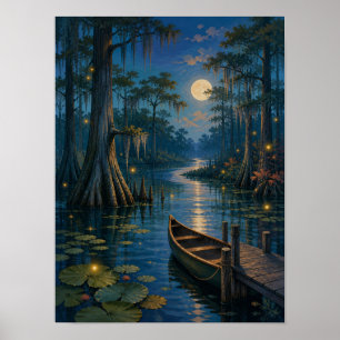Firefly Cypress Bayou Maneschijn 12x16 Poster