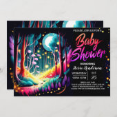 Firefly Dreamy Forest Baby shower Kaart (Voorkant / Achterkant)