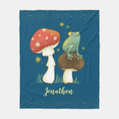 Firefly Frog Prince Personalized Fleece Blanket (Voorkant)