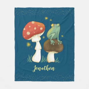 Firefly Frog Prince Personalized Fleece Blanket Deken