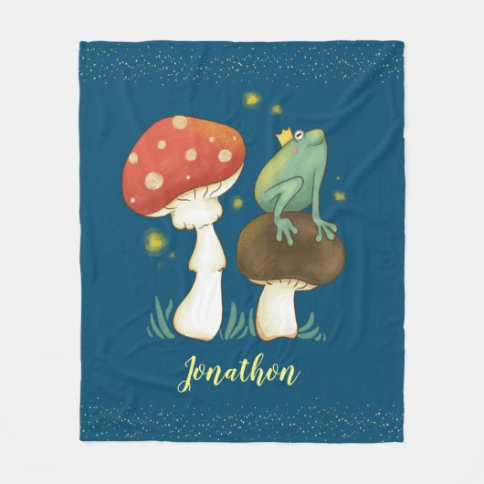 Firefly Frog Prince Personalized Fleece Blanket Deken (Voorkant)