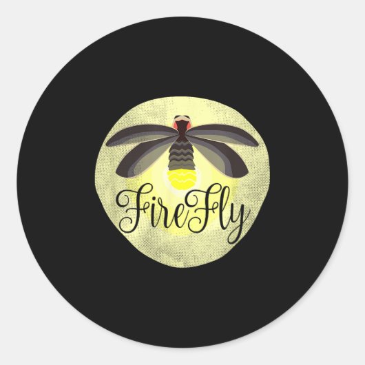 Firefly Lightning Bug Zomercadeau Ronde Sticker (Voorkant)