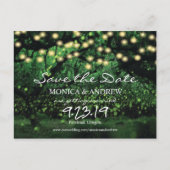 Firefly Lights Forest Save the Date Briefkaart (Voorkant)