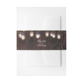 Firefly Lights Mason Jars Rustieke bruiloft Uitnodigingen Wikkel (Voorkant Voorbeeld)