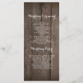 Firefly Lights Mason Jars Rustieke Trouwprogramma' Programma (Achterkant)