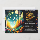 Firefly Magic Forest Baby shower Kaart (Voorkant)