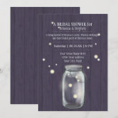 Firefly Mason Jar Rustic Country Couples Shower Kaart (Voorkant / Achterkant)