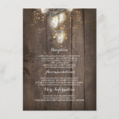 Firefly Mason Jars rustieke bruiloft informatie Informatiekaartje (Voorkant)