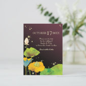 Firefly Night Fall Wedding Save the Date Aankondigingskaart (Staand voorkant)