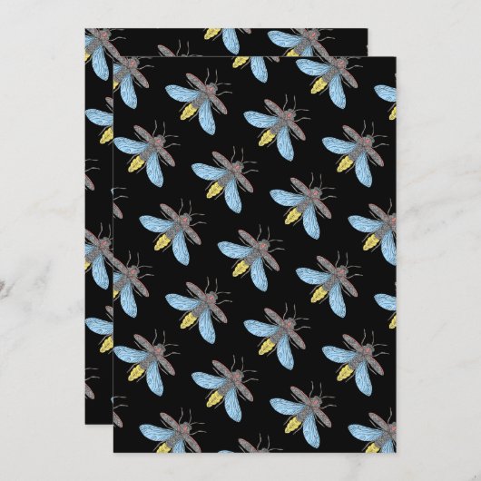 Firefly (noir) - Carte de voeux (Devant / Derrière)