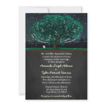 Firefly Oak Tree Huwelijksuitnodigingen
