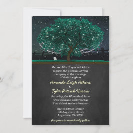 Firefly Oak Tree Huwelijksuitnodigingen Kaart