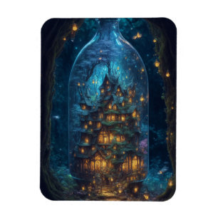 Firefly Village Fantasy Digital Art Magneet