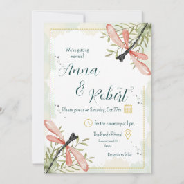 Firefly Watercolor Wedding Kaart