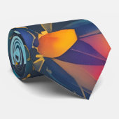 Firefly Waterverf Kleurrijk Gepersonaliseerd Patro Stropdas (Opgerold)