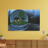 Firefly Wereldbol Wrapped Canvas (Insitu (Woonkamer))