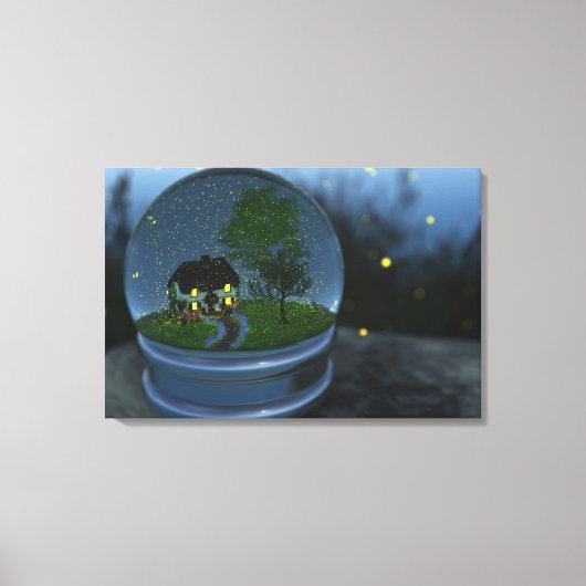 Firefly Wereldbol Wrapped Canvas Afdruk (Voorkant)