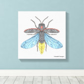 Firefly (wit) - Canvas Print (Insitu (Houten vloer))