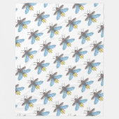 Firefly (wit) - Fleece Deken (Voorkant)