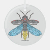 Firefly (wit) - Glas Ornament (Voorkant)
