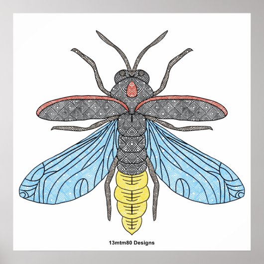 Firefly (wit) - Poster Print (Voorkant)