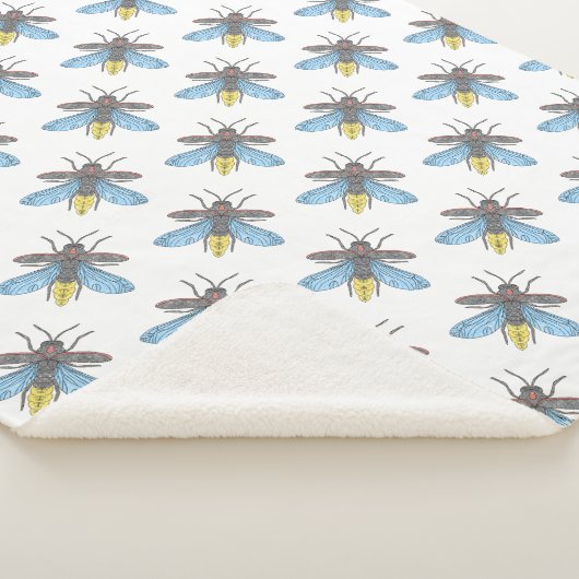 Firefly (wit) - Sherpa Blanket Sherpa Deken (3/4)