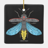 Firefly (zwart) - Keramisch Ornament (Achterkant)