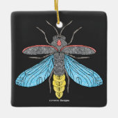 Firefly (zwart) - Keramisch Ornament (Voorkant)