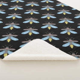 Firefly (zwart) - Sherpa Blanket Deken