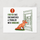 Firefox heeft een probleem met vensters ondervonde briefkaart (Voorkant)