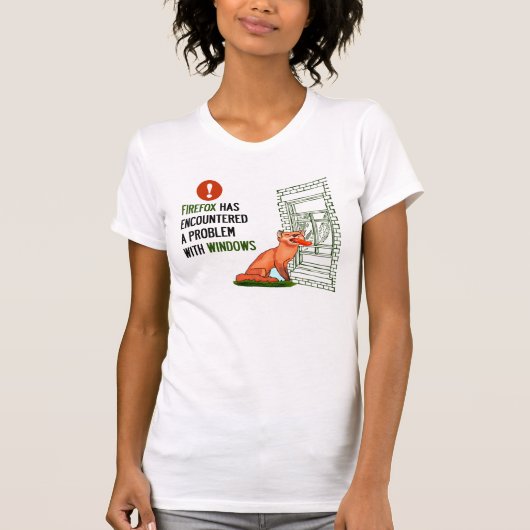 Firefox heeft een probleem met vensters ondervonde t-shirt (Voorkant)